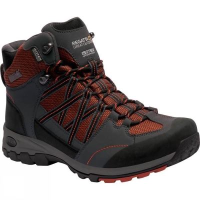 Botas Regatta Samaris Mid Hombre Gris Oscuro / Rojas - Chile IKN937816